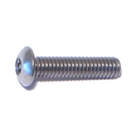 Midwest Fastener #8-32 x 3/4 in Torx Button Machine Screw, Plain 18-8 Stainless Steel, 12 PK 77765